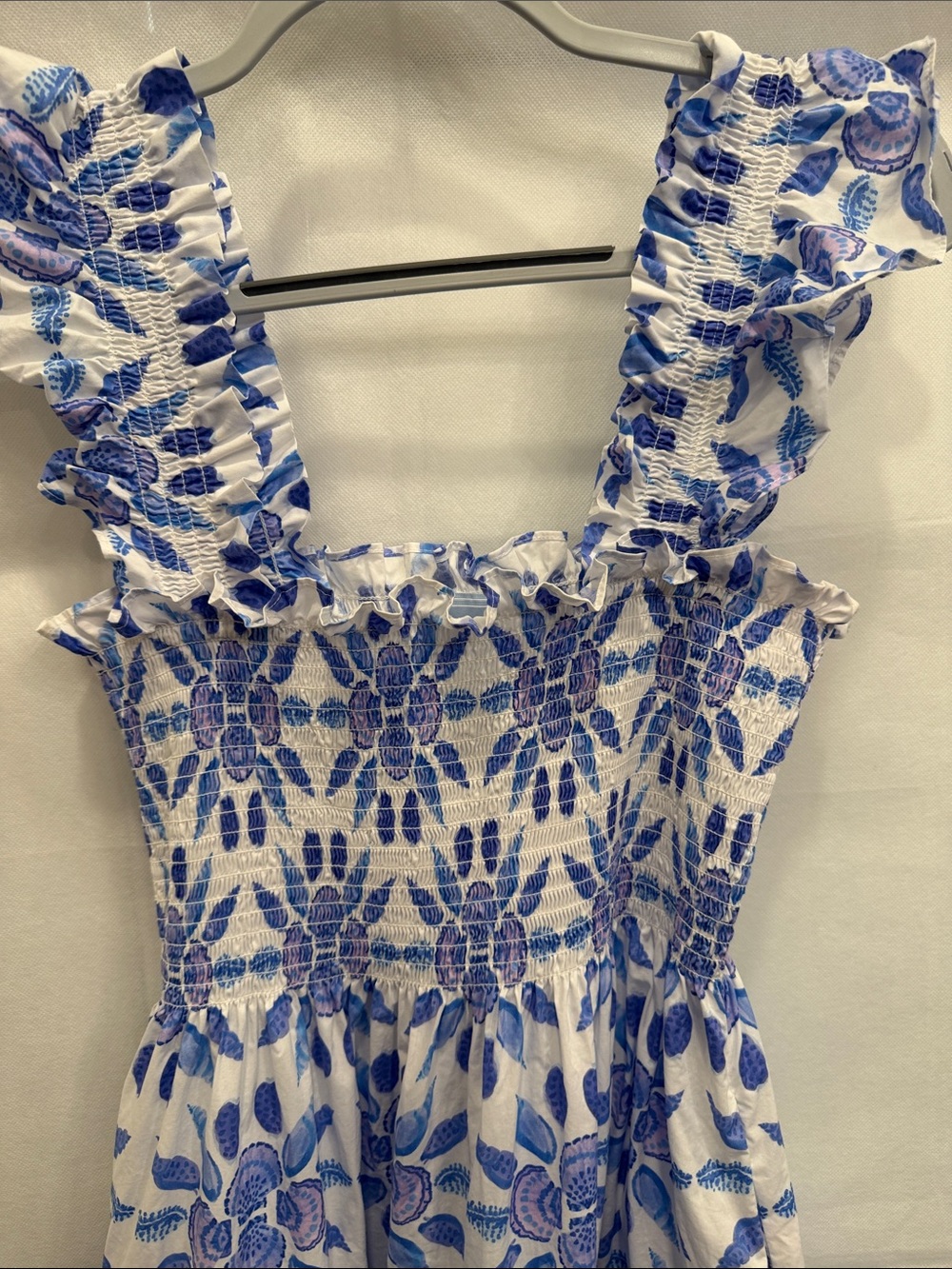 Hill House The Ellie Nap Dress in Blue Shell Mosaic - Picture 3 of 7